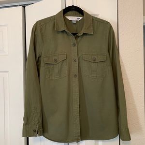 Old Navy olive green cotton shirt SZ S